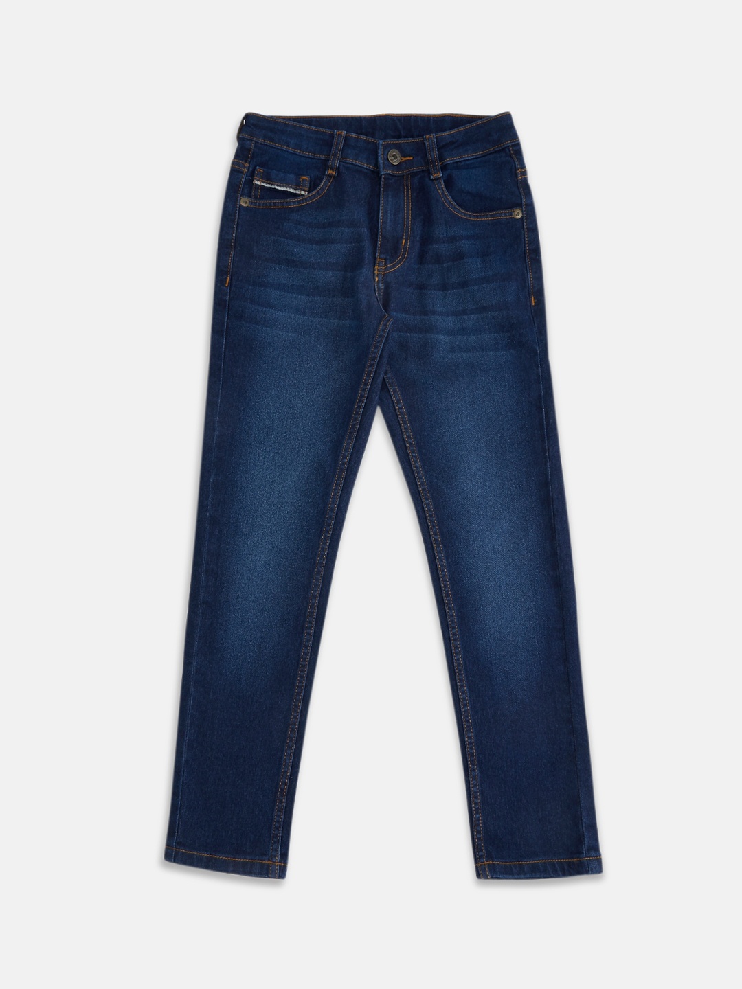 

Pantaloons Junior Boys Blue Tapered Fit Light Fade Jeans