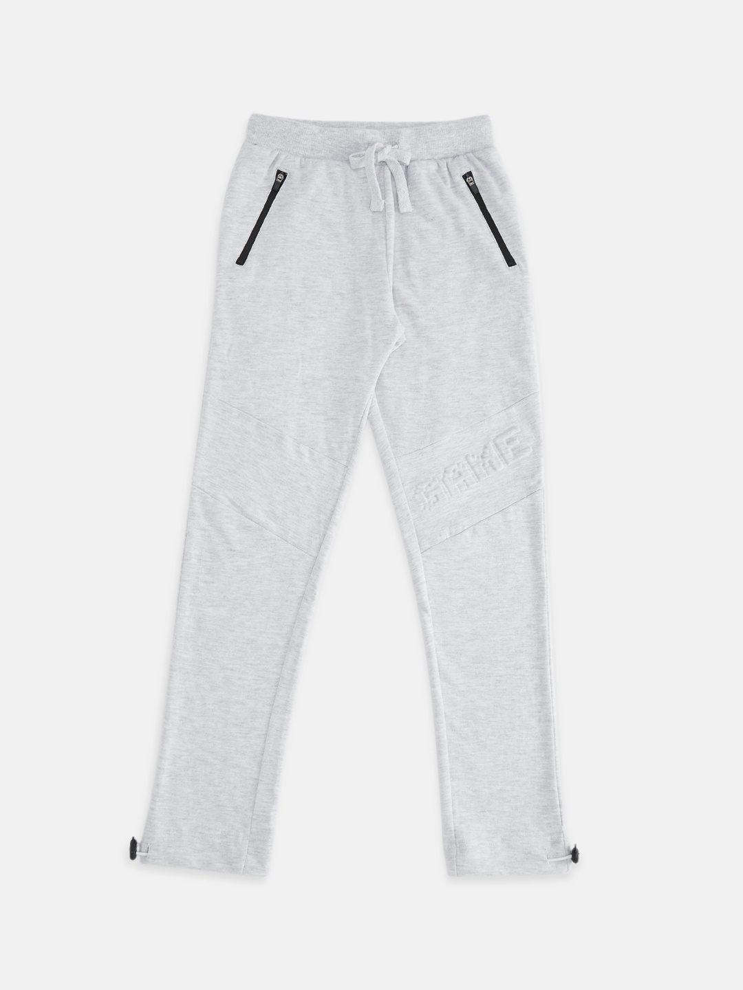 

Pantaloons Junior Boys Grey Melange Pure Cotton Track Pants