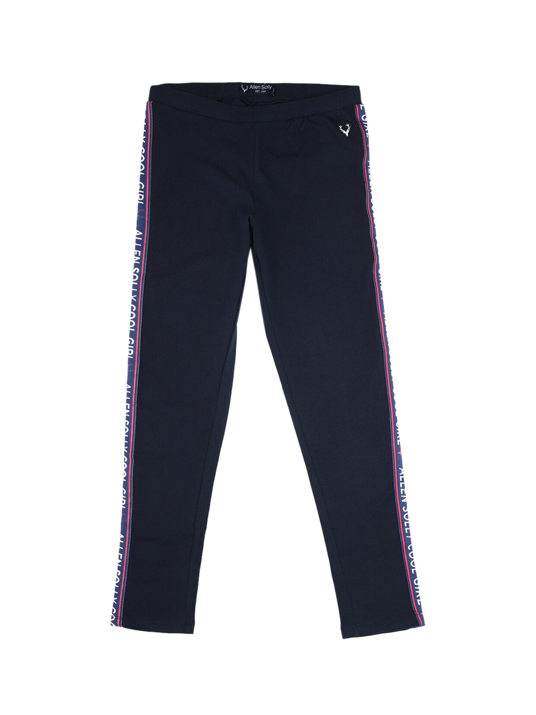 

Allen Solly Junior Girls Navy Blue Solid Ankle Length Pure Cotton Leggings