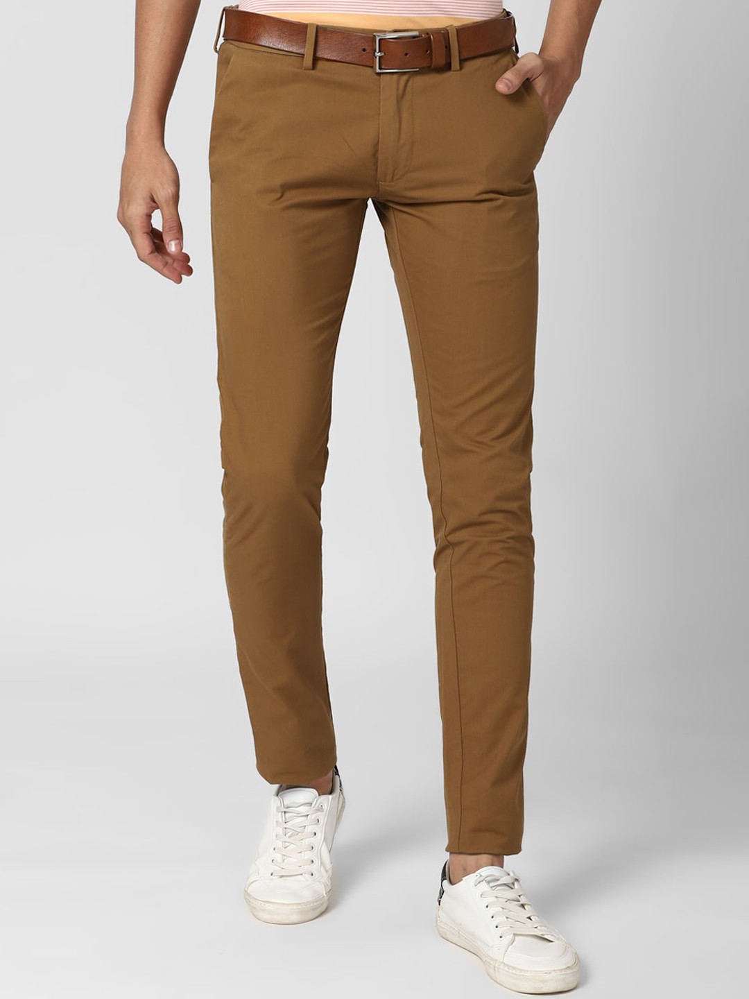 

Peter England Casuals Men Brown Regular Fit Trousers