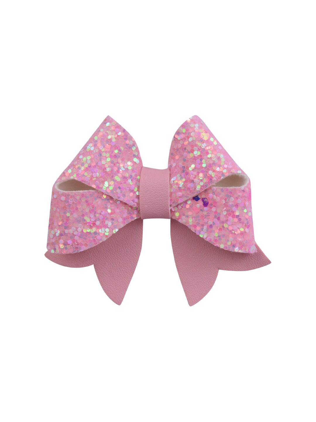

Aye Candy Girls Pink Glitter Fold Bow Embellished Alligator Hair Clip