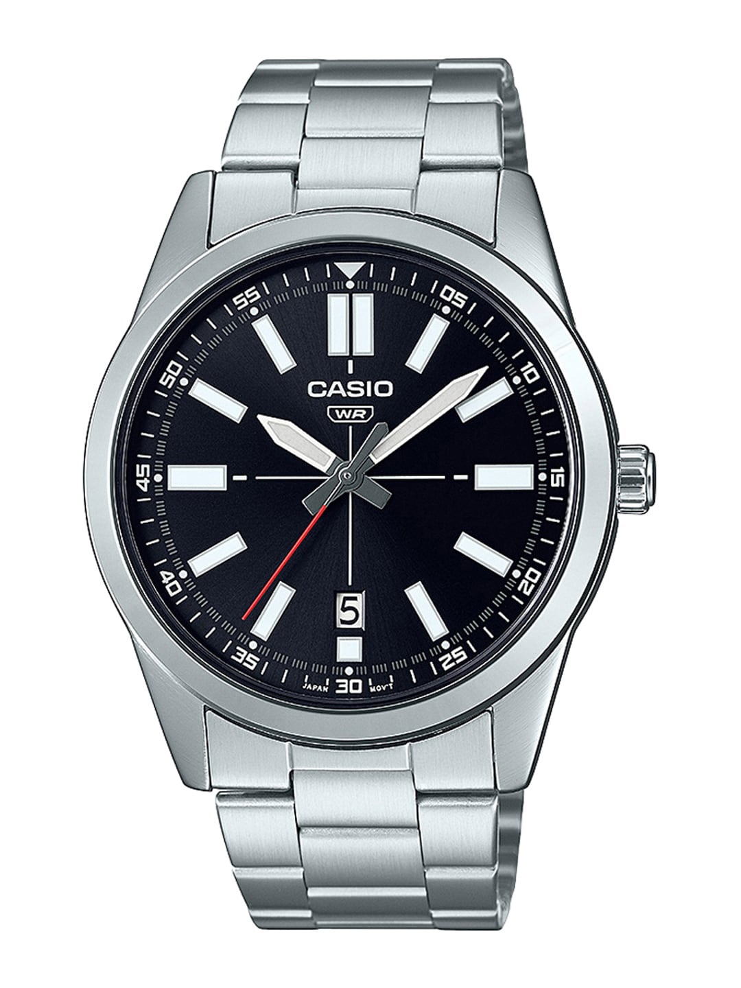 

CASIO Men Black Dial & Silver Toned Stainless Steel Cuff Straps Analogue Watch