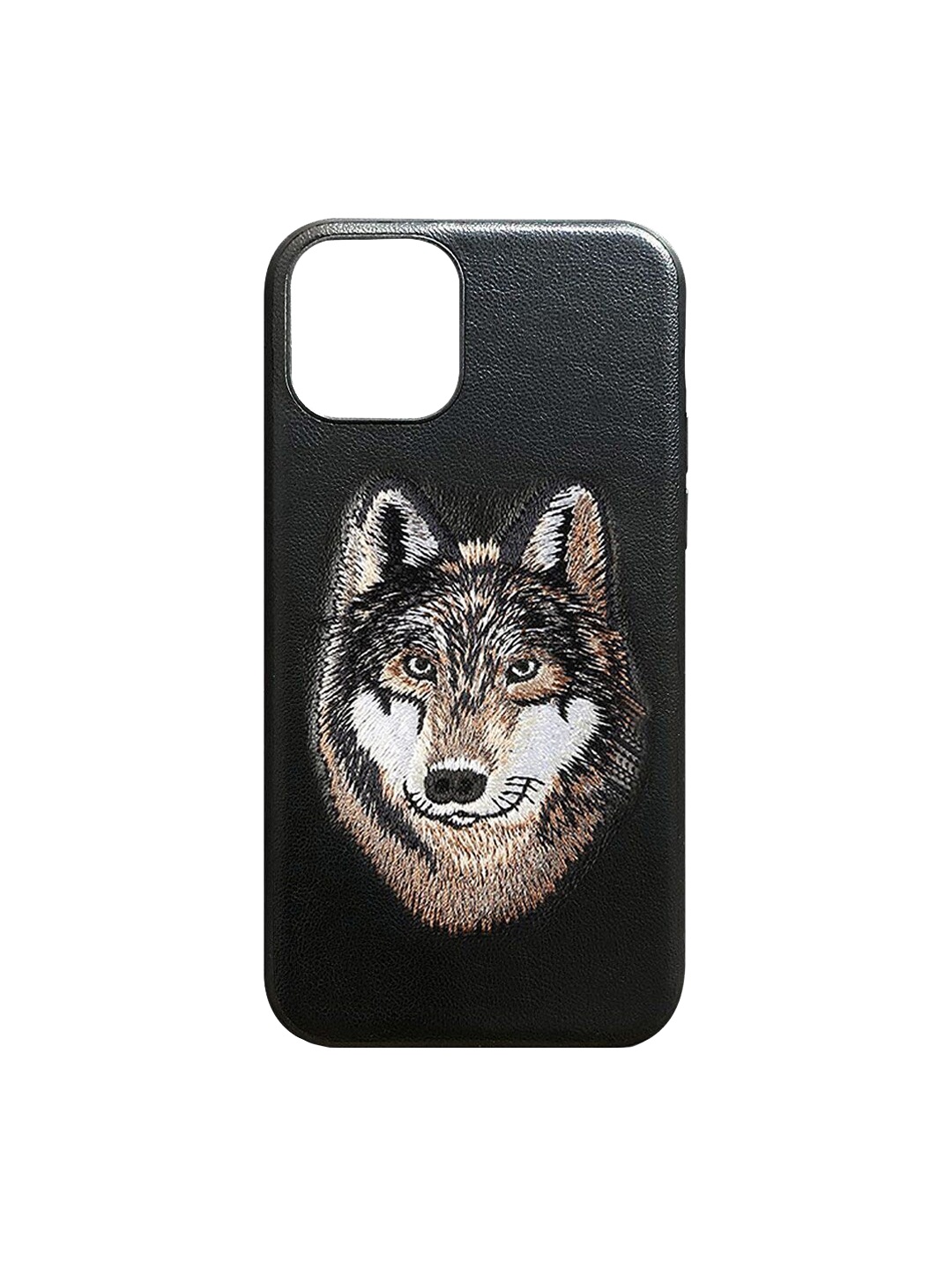 

TREEMODA Black Quirky Leather iPhone 12 Pro Max Back Case