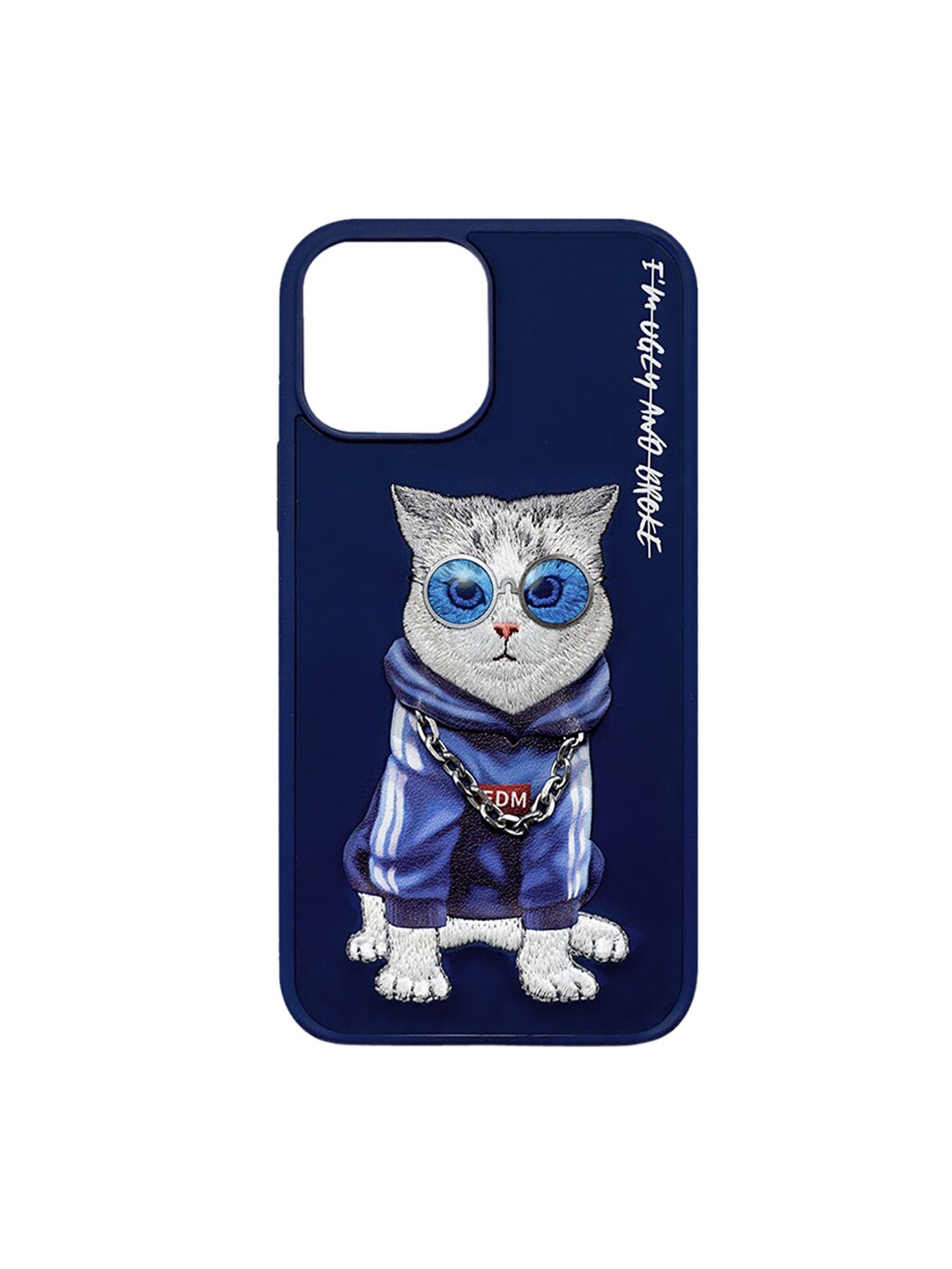 

Treemoda Blue & White NM Series Swag Cat iPhone 13 Back Case