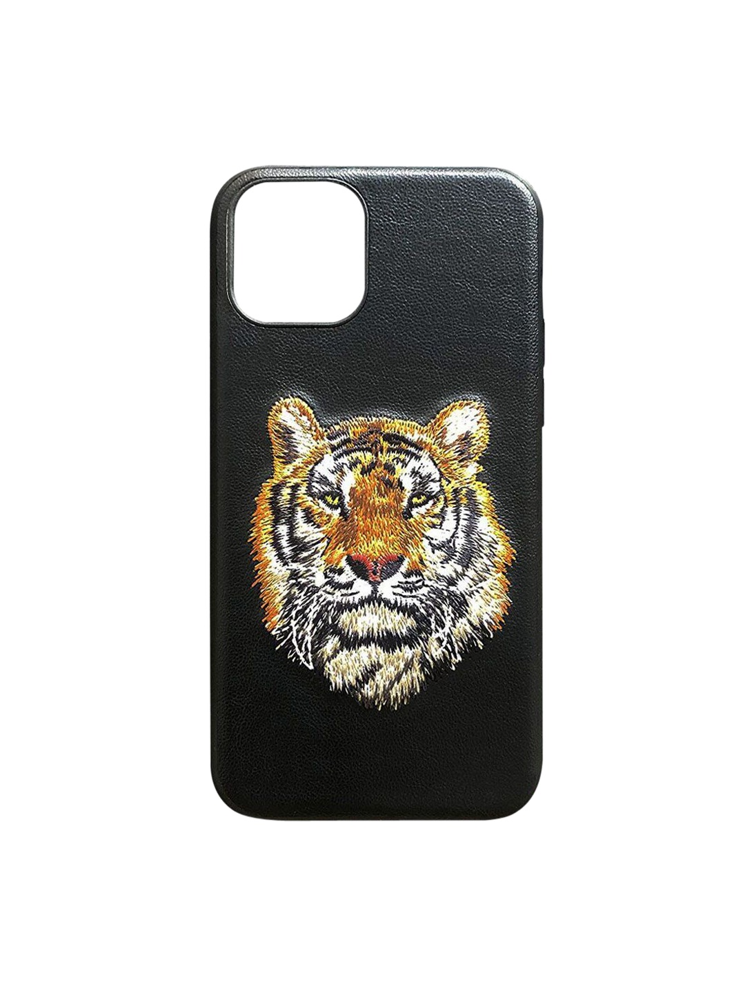 

TREEMODA Black & White Tiger Leather iPhone 12 Pro Back Case