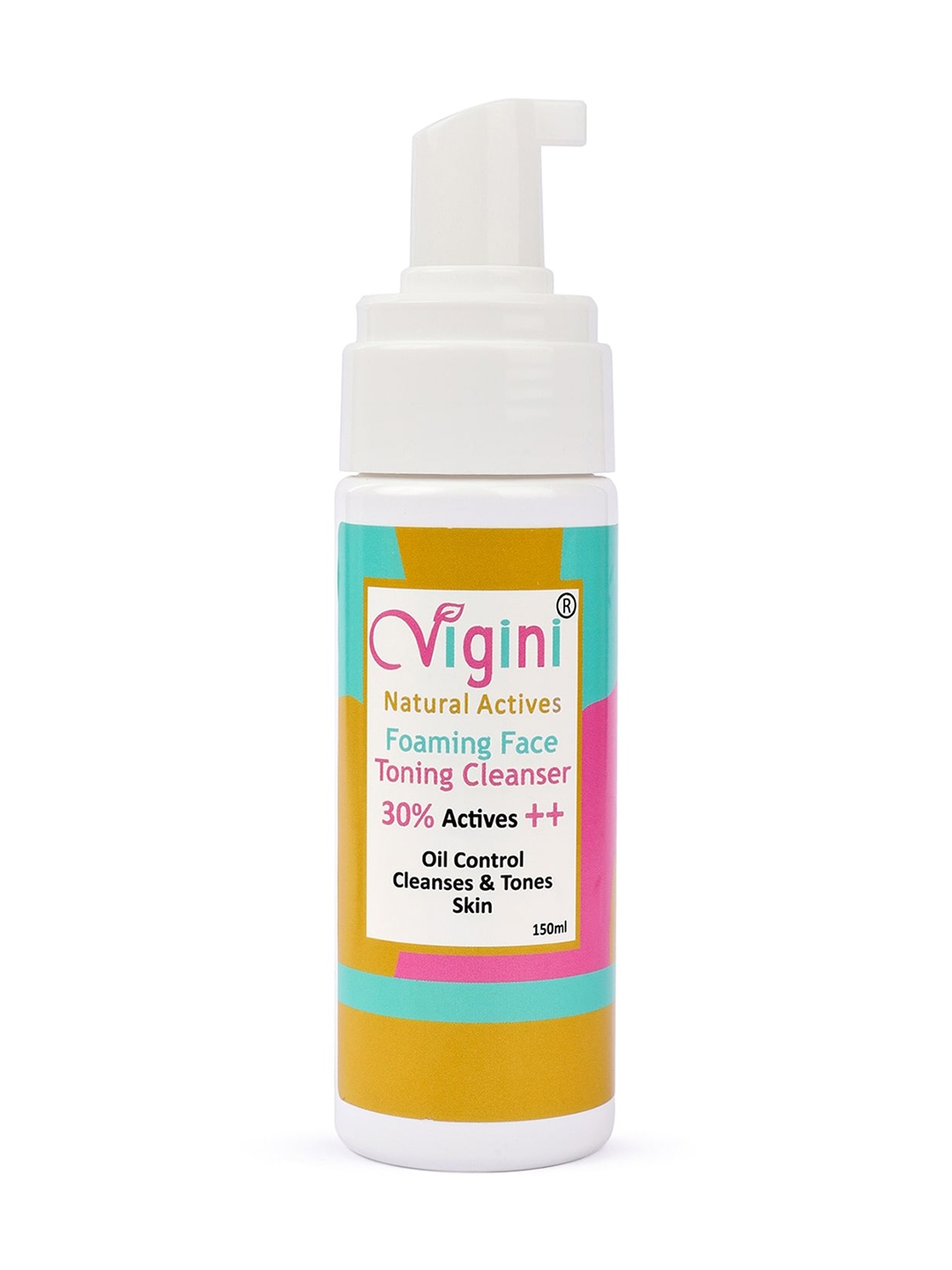 

Vigini 30% Actives Foaming Toner Cleanser Anti Acne Face Wash for Oily Prone Skin-150ml, White