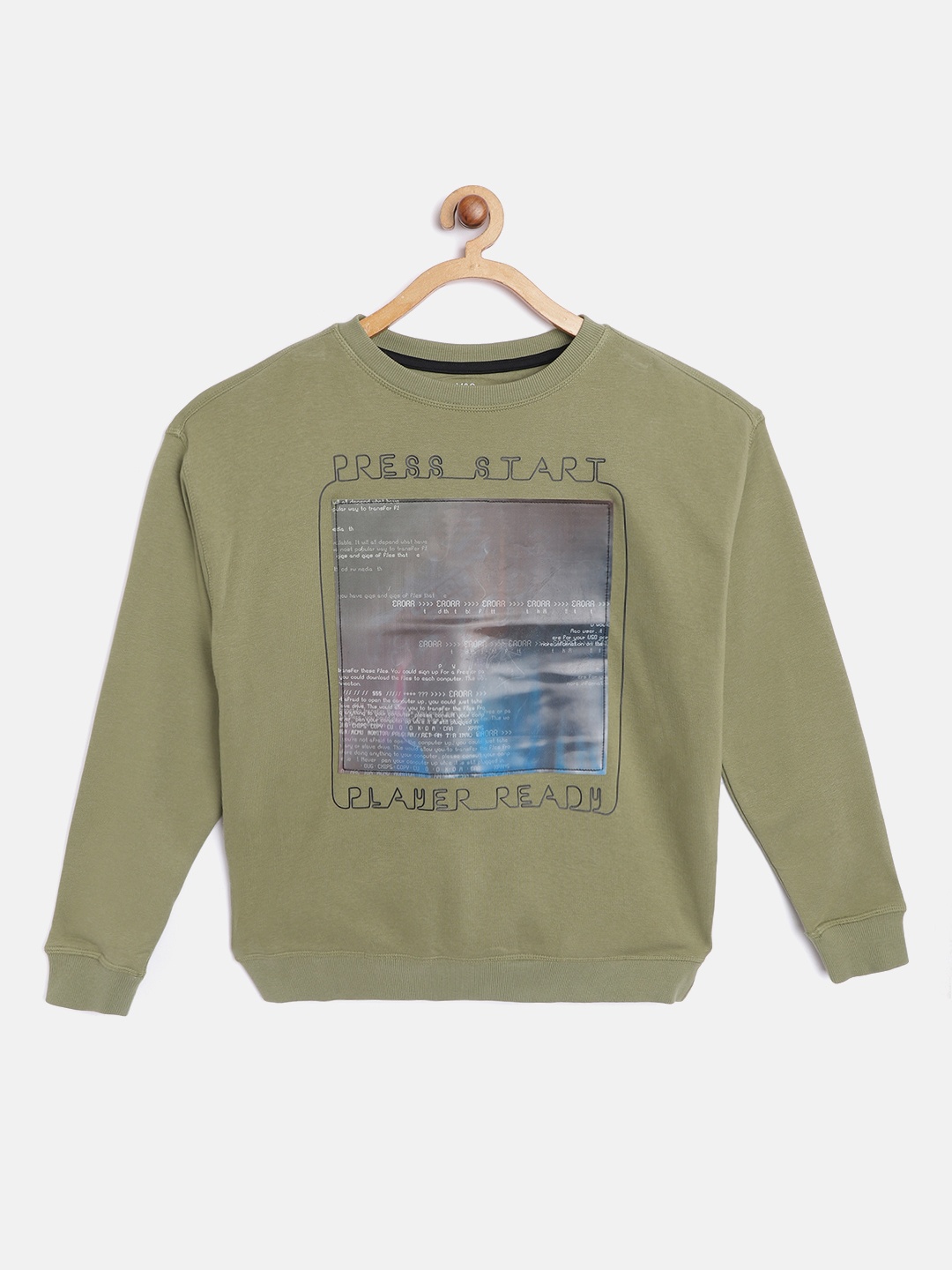 

Marks & Spencer Boys Olive Green Printed Sweatshirt