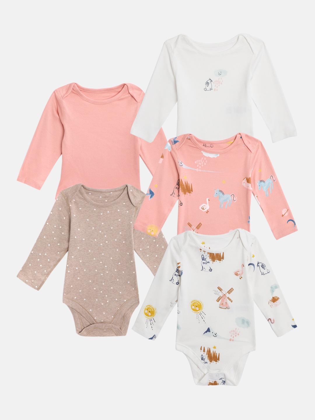 

Marks & Spencer Infants Pack of 5 Pure Cotton Bodysuits, White