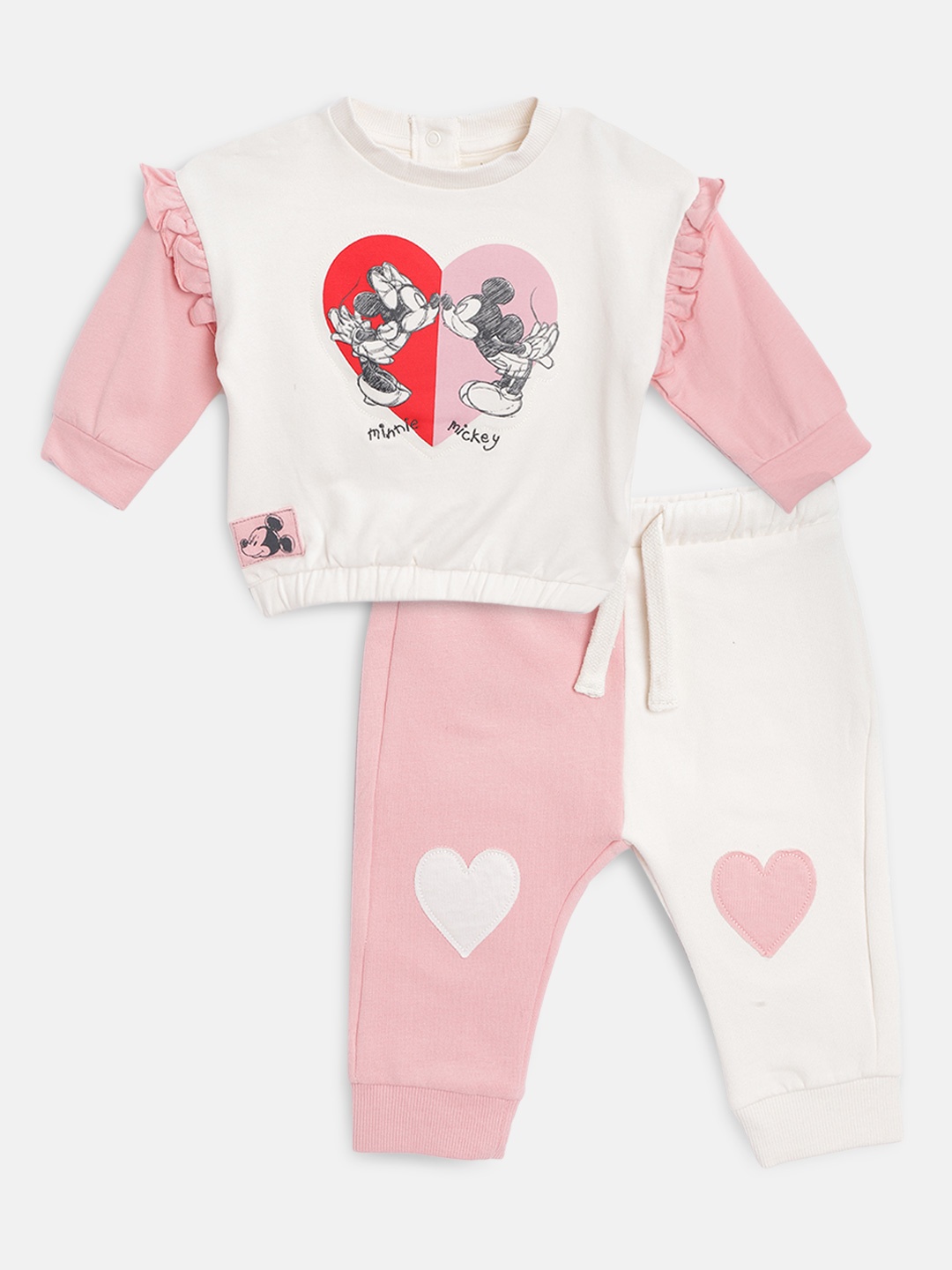 

Marks & Spencer Kids Pink Mickey & Minnie Printed Co-Ord Set