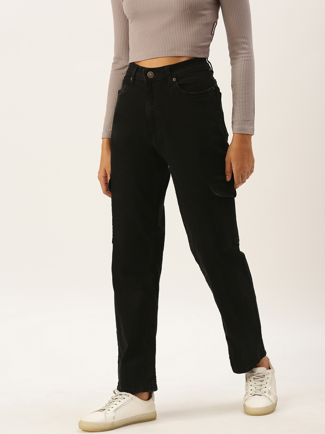 

FOREVER 21 Women Black Clean Look Stretchable Jeans
