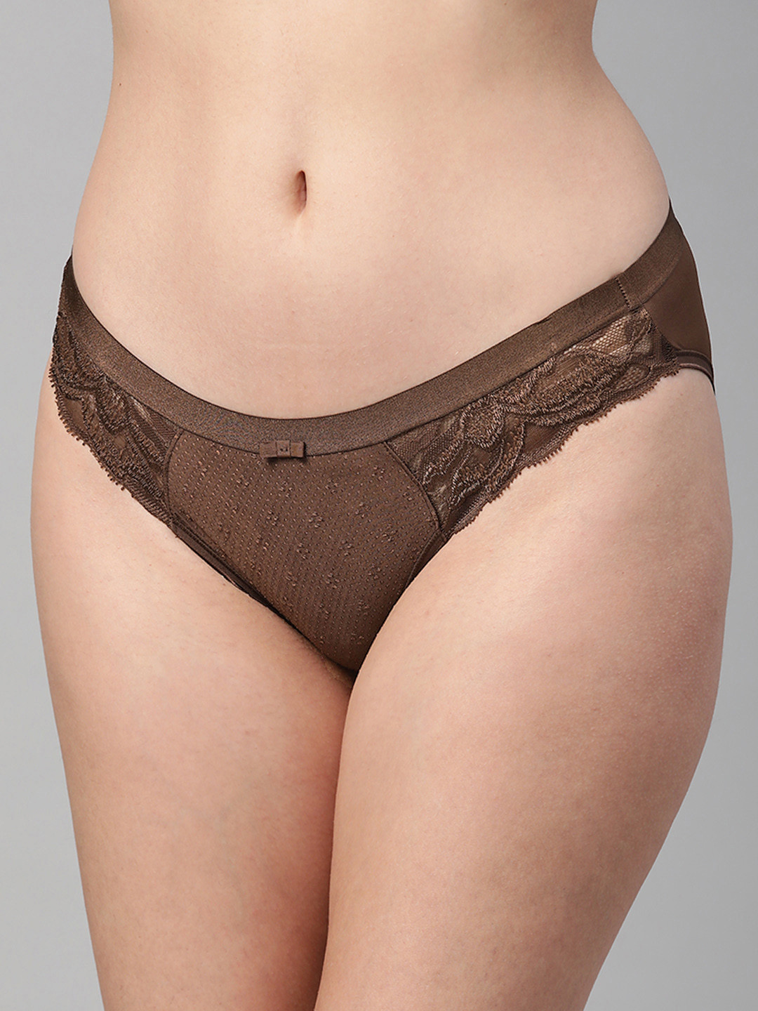 

Marks & Spencer Women Brown Solid Bikini with Lace T617363