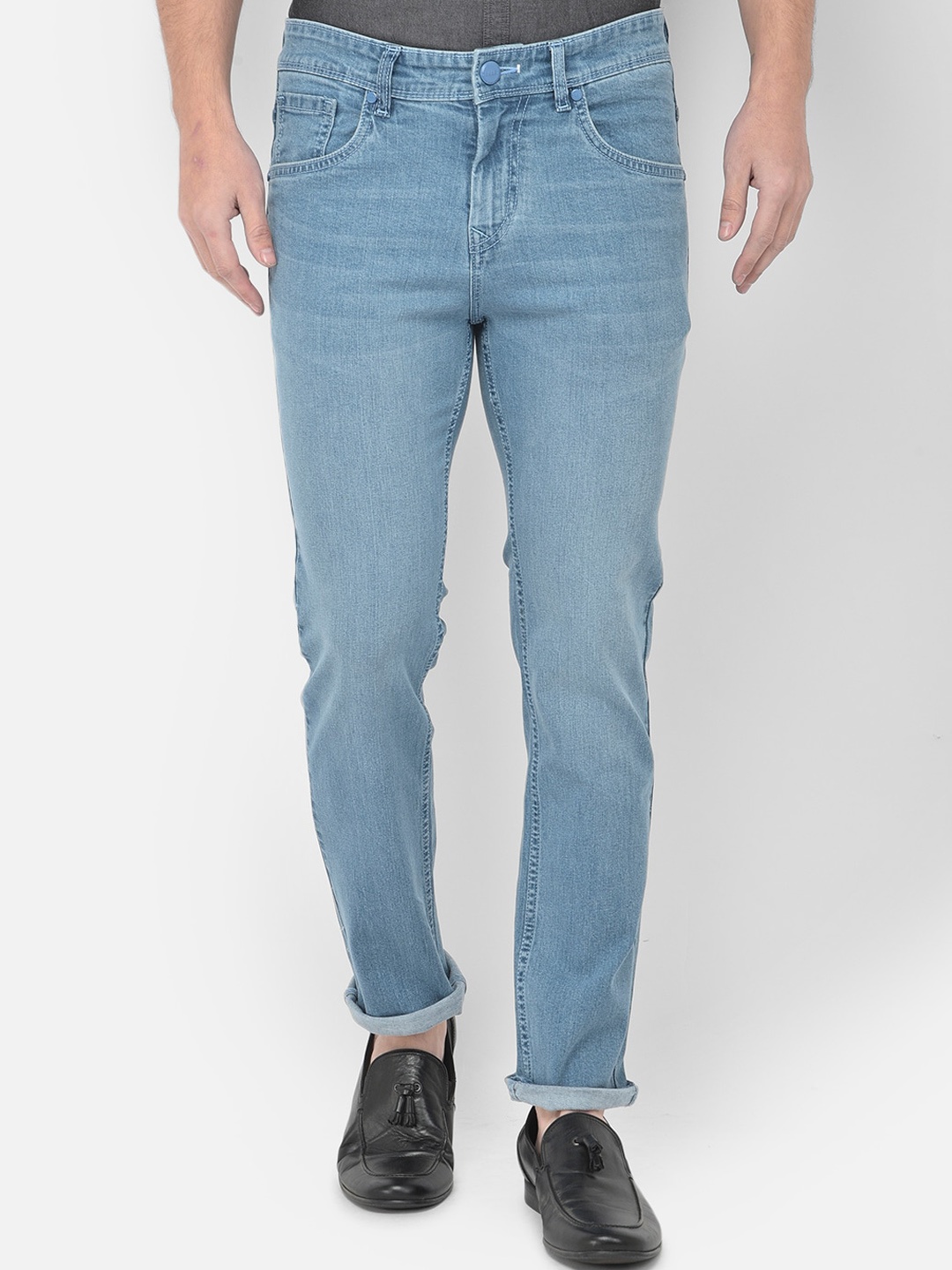 

Canary London Men Blue Smart Straight Fit Light Fade Stretchable Jeans