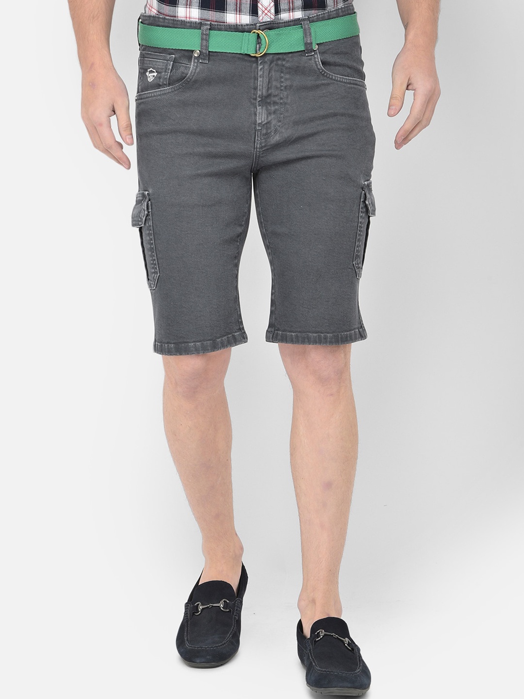 

Canary London Men Grey Denim Shorts