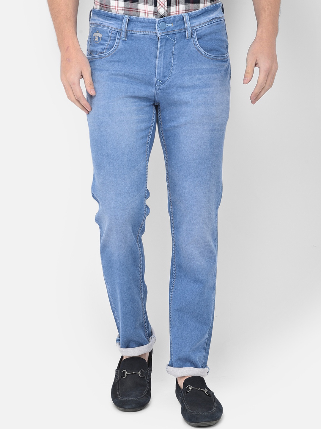 

Canary London Men Blue Smart Slim Fit Low-Rise Heavy Fade Stretchable Jeans