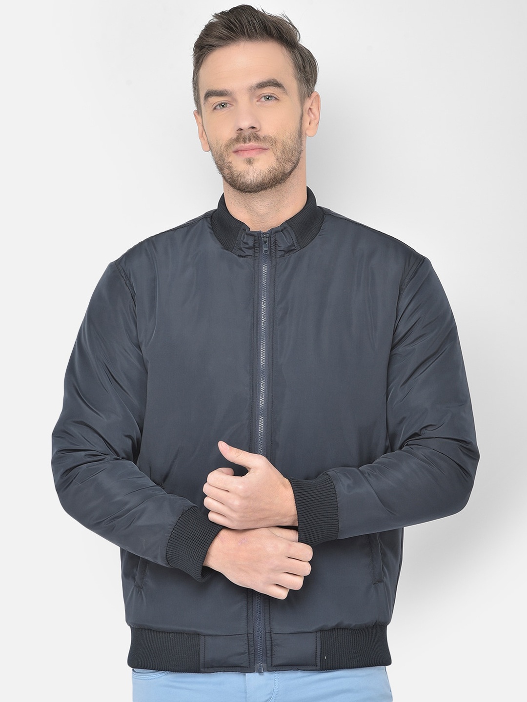 

Canary London Men Navy Blue Lightweight Outdoor Bomber Jacket