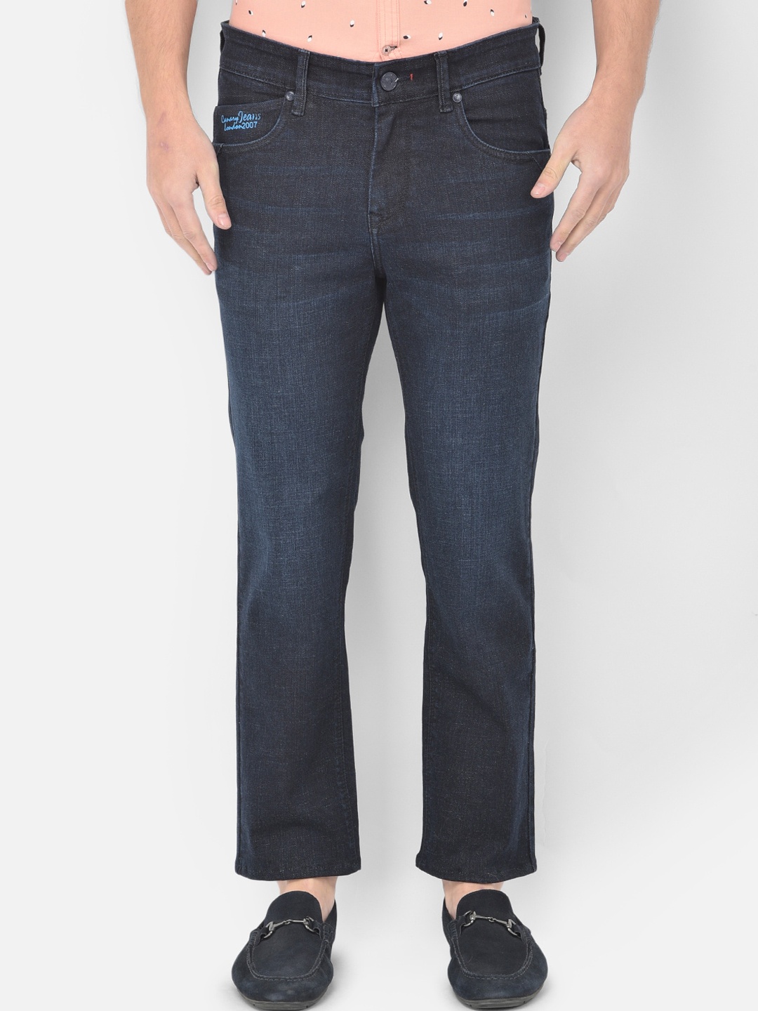 

Canary London Men Blue Smart Straight Fit Light Fade Stretchable Jeans