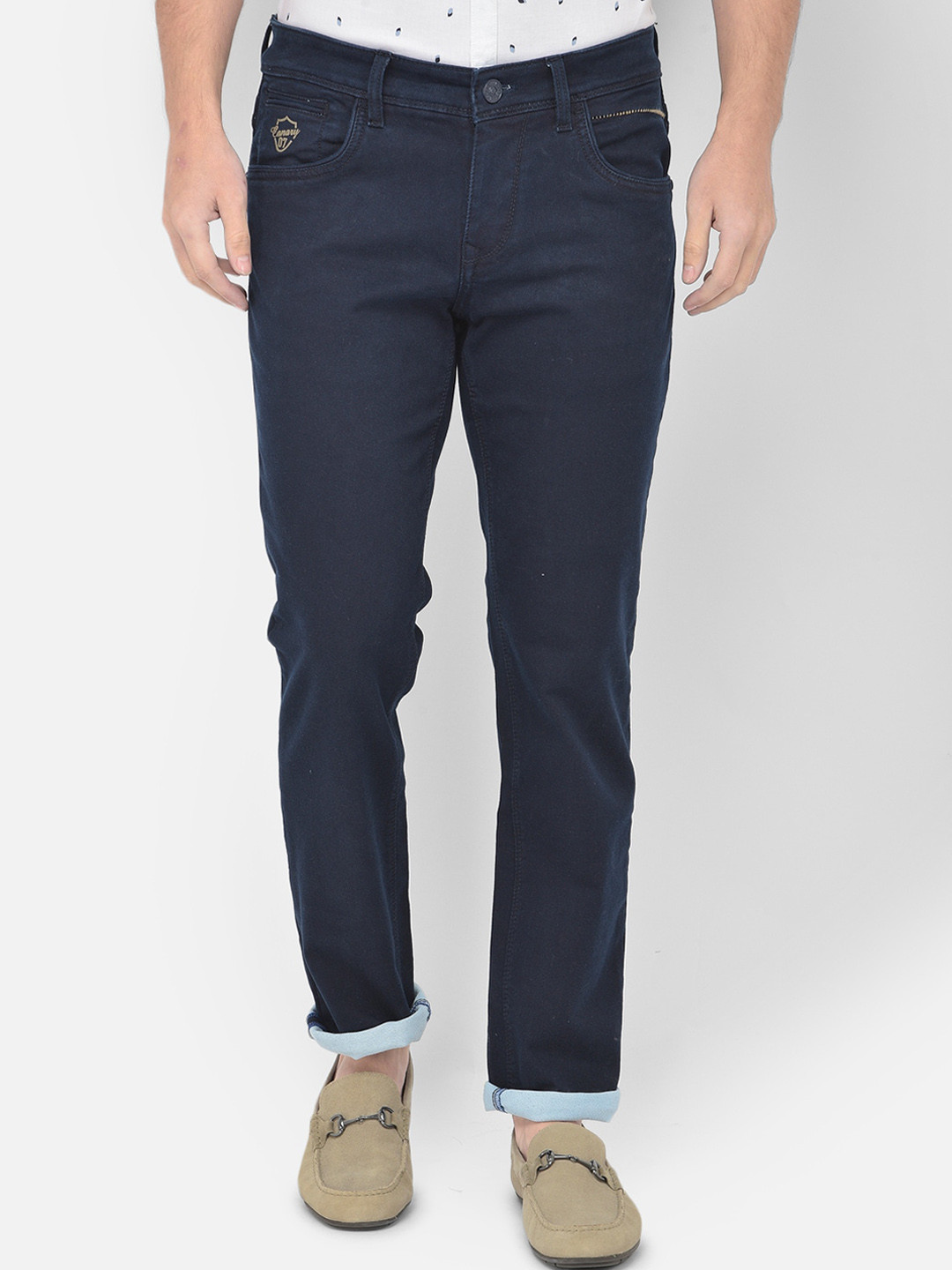 

Canary London Men Blue Smart Slim Fit Low-Rise Stretchable Jeans