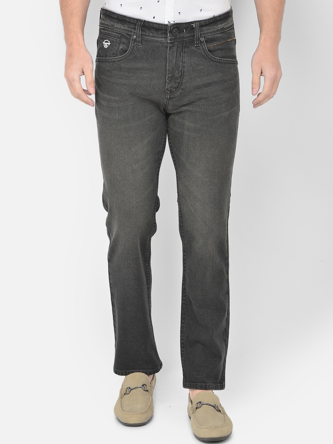 

Canary London Men Black Smart Straight Fit Heavy Fade Stretchable Jeans