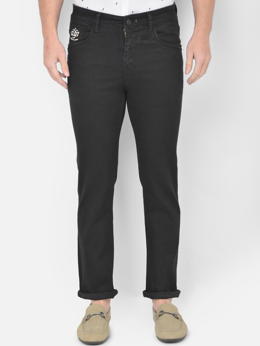 

Canary London Men Black Smart Straight Fit Stretchable Jeans