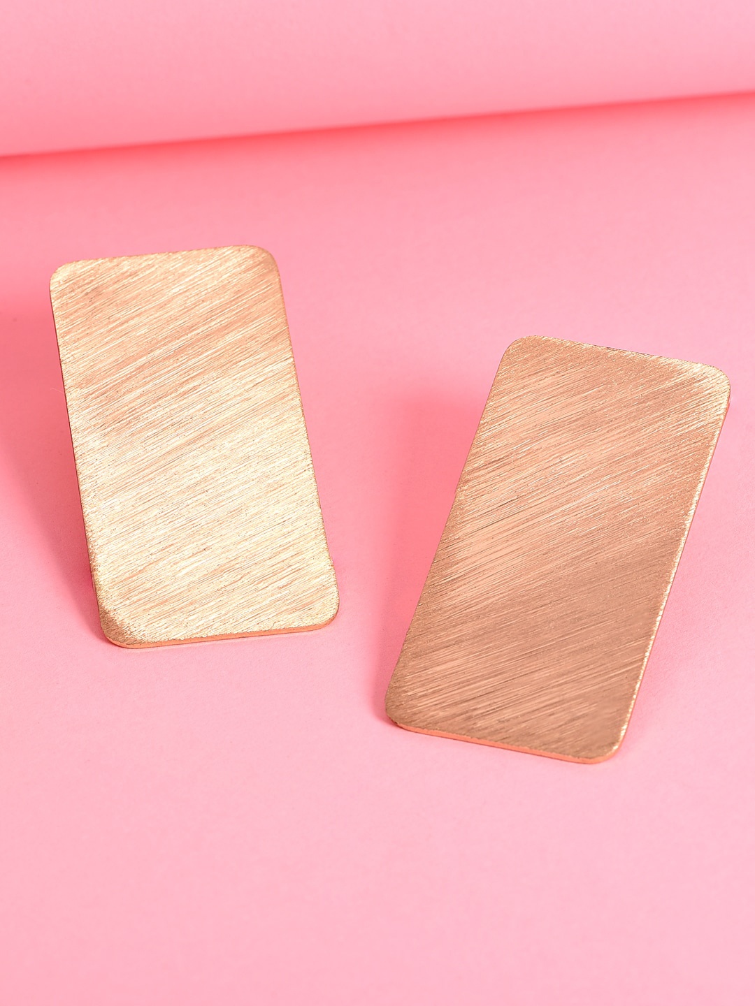

ToniQ Gold-Toned Contemporary Studs Earrings
