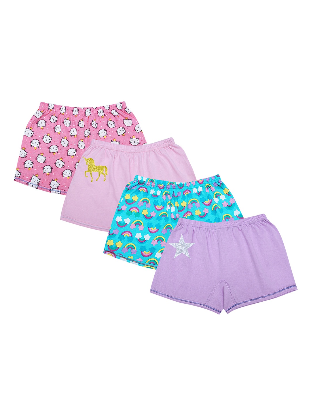 

DChica Girls Set of 4 Boxer Shorts, Pink