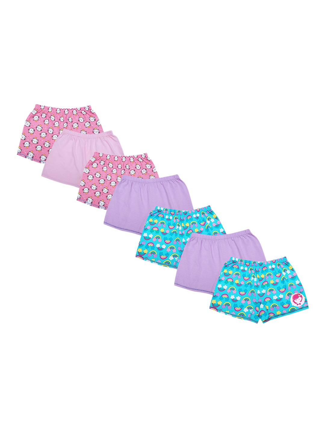 

DChica Girls Set of 7 Boxer Short Panties, Pink