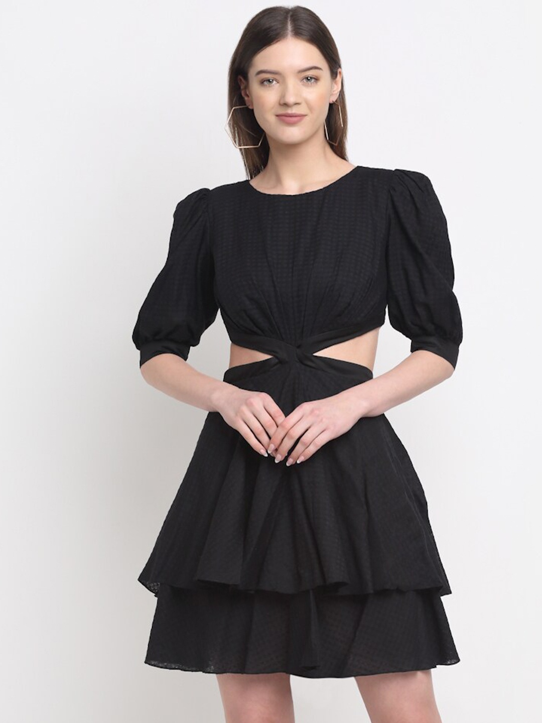 

ewoke Women Black Cut-Away Dress