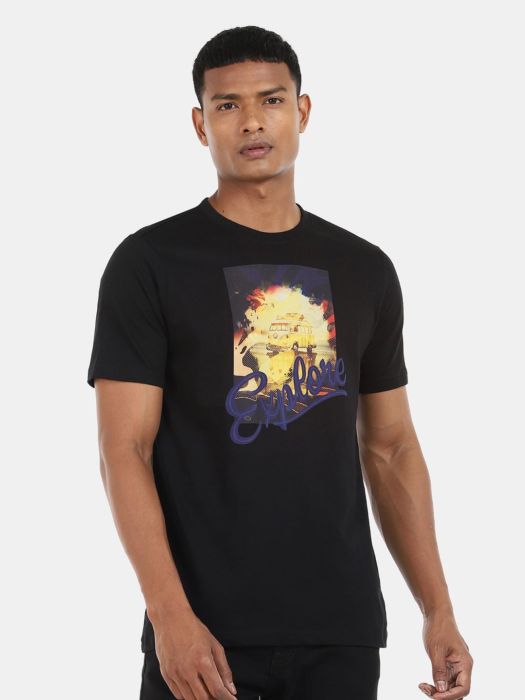 

Colt Men Black Graphic Printed T-shirt