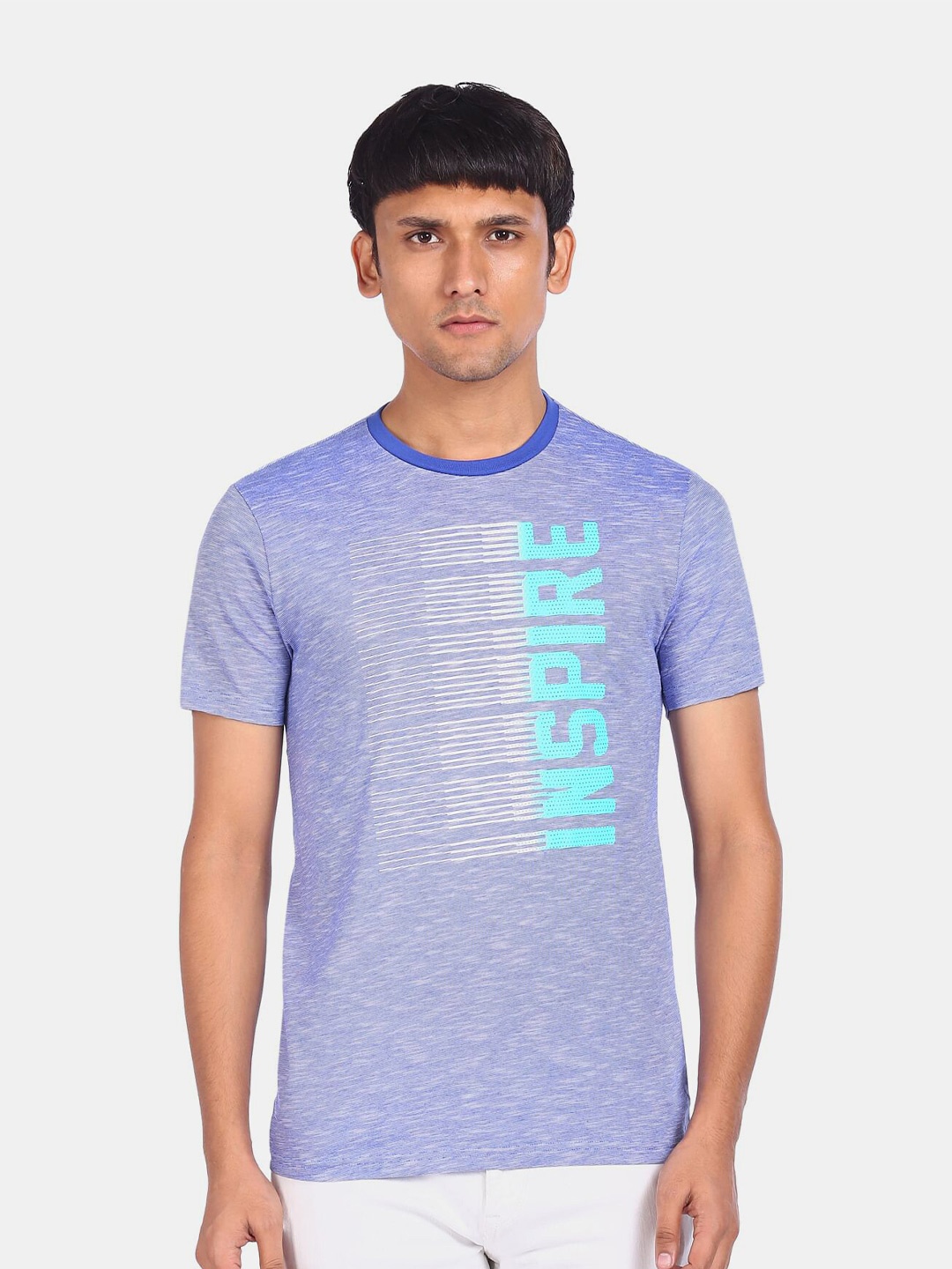 

Colt Men Blue Typography Printed T-shirt