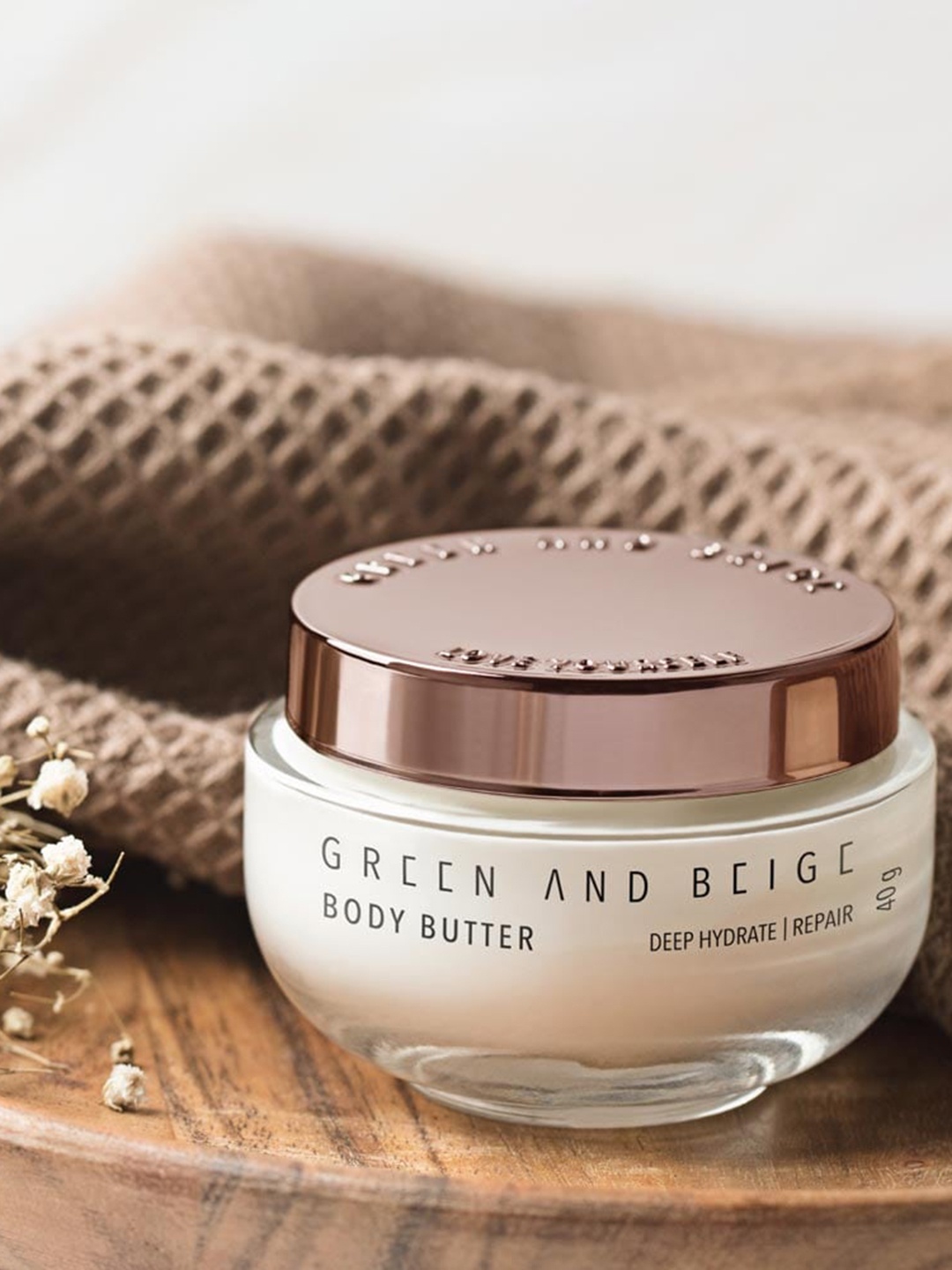 

GREEN AND BEIGE Deep Hydrate & Repair Body Butter Lotion 40 ml, Transparent