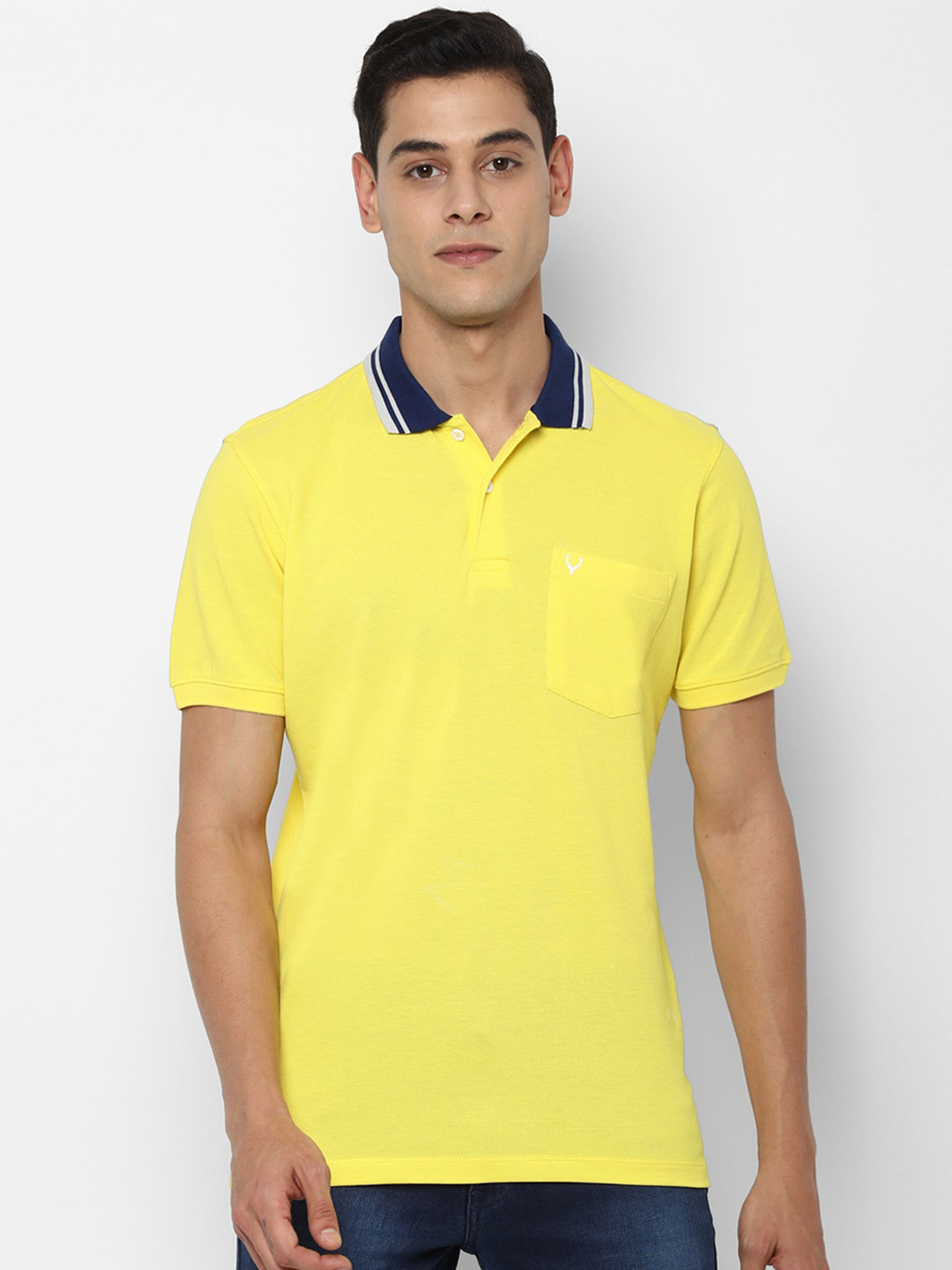 

Allen Solly Men Yellow Polo Collar T-shirt