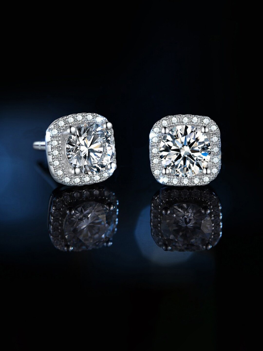 

Yellow Chimes Silver-Plated Contemporary Studs Earrings