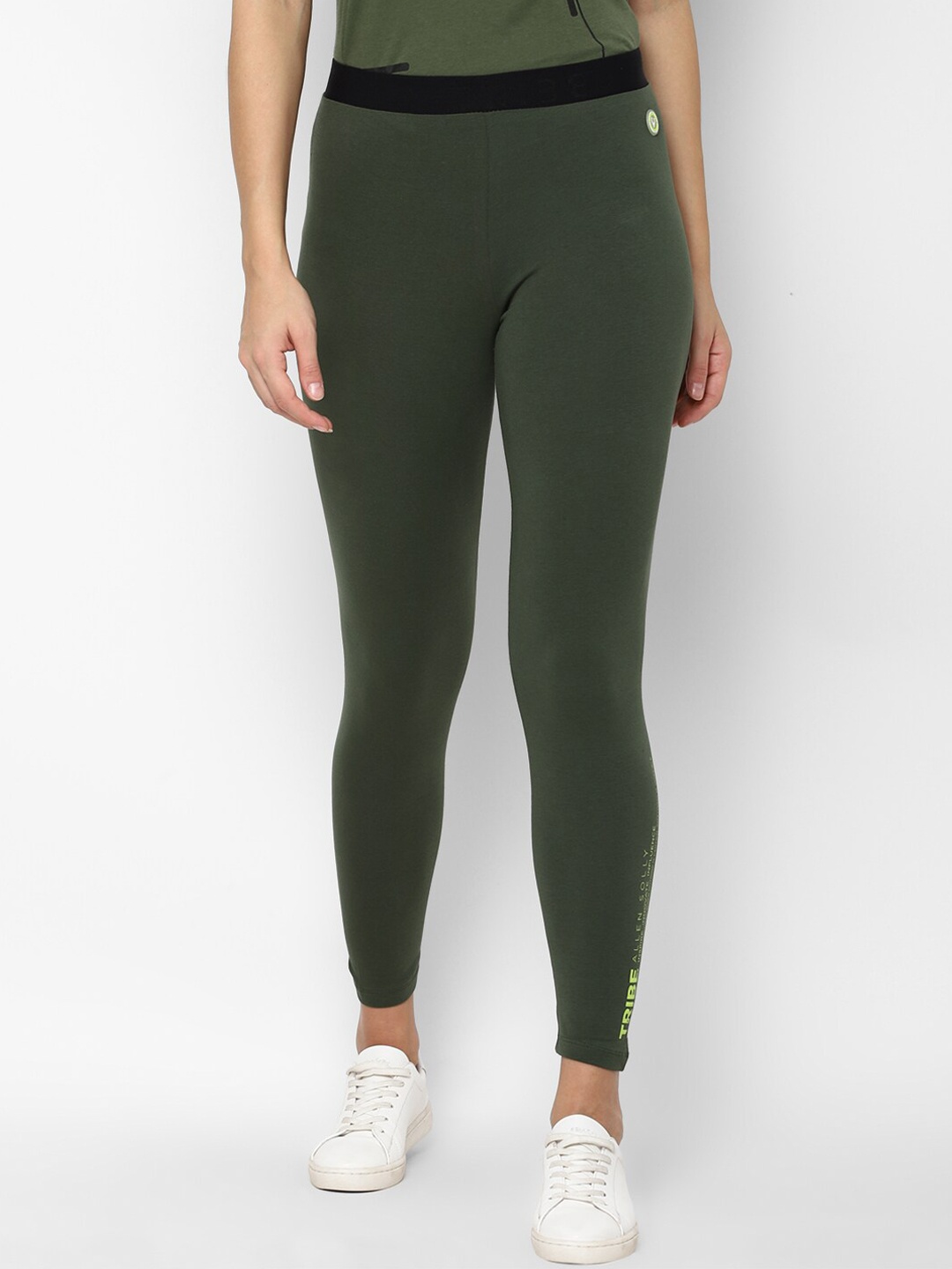 Allen Solly Woman Olive Leggings