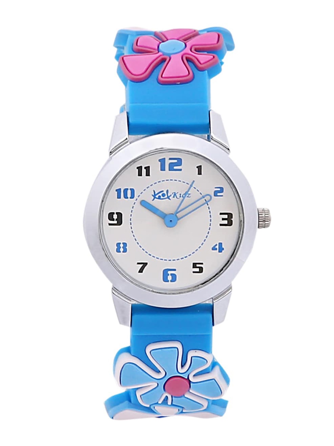 

Kool Kidz Unisex Kids Multicoloured Brass Dial & Blue Straps Analogue Watch