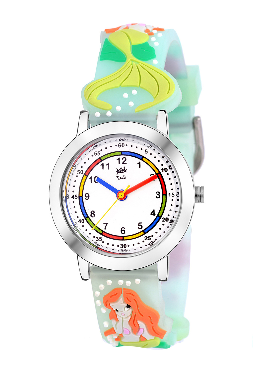 

Kool Kidz Unisex Kids Multicoloured Brass Printed Dial & Green Straps Analogue Watch