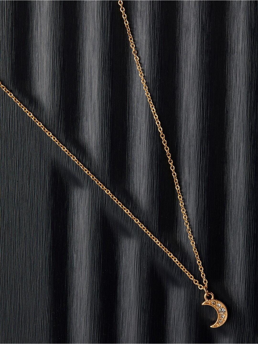 

Accessorize London Women Gold-Toned Crystal Moon Necklace