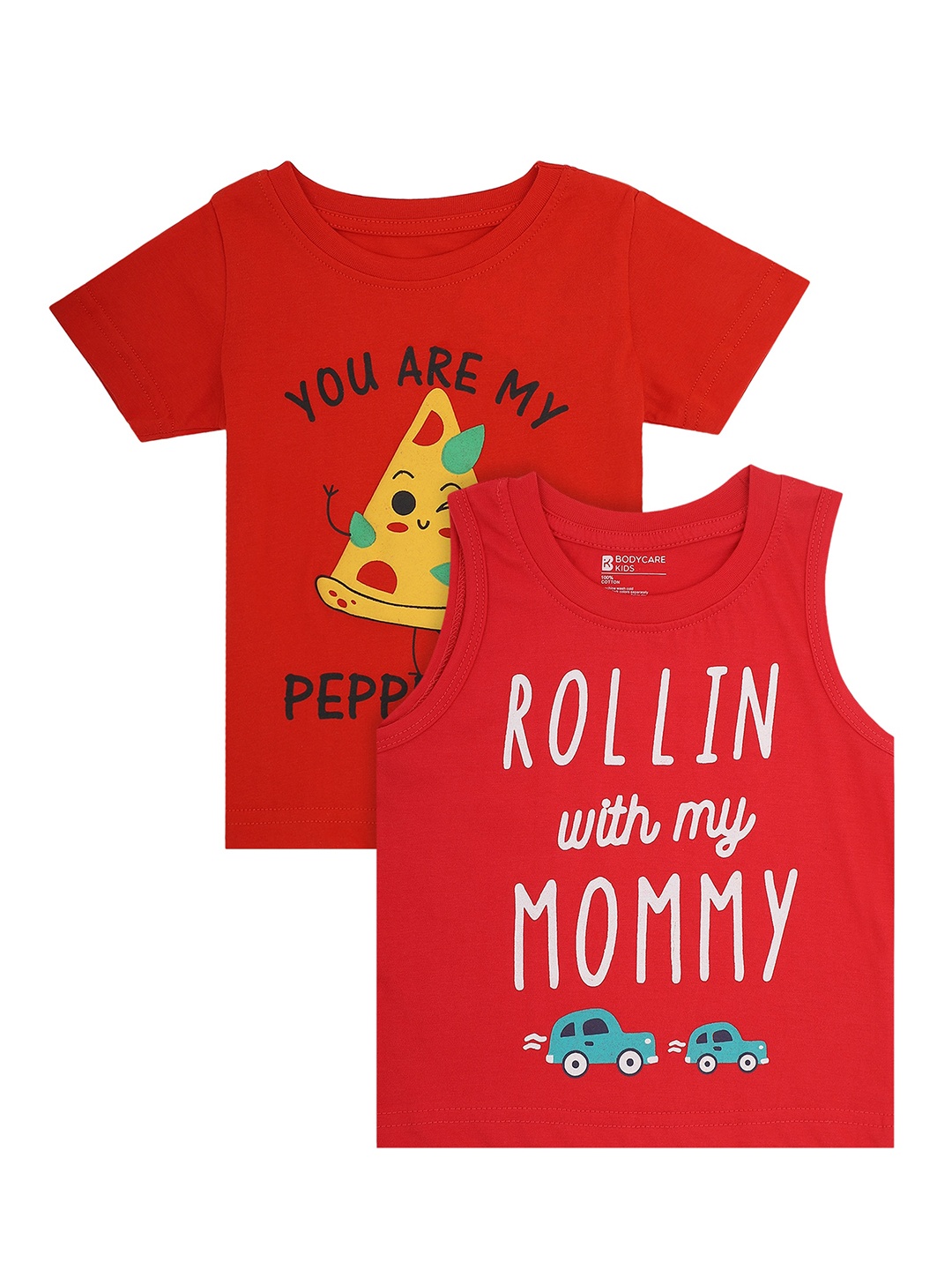 

Bodycare Kids Multicoloured Typography 2 Printed T-shirt, Multi