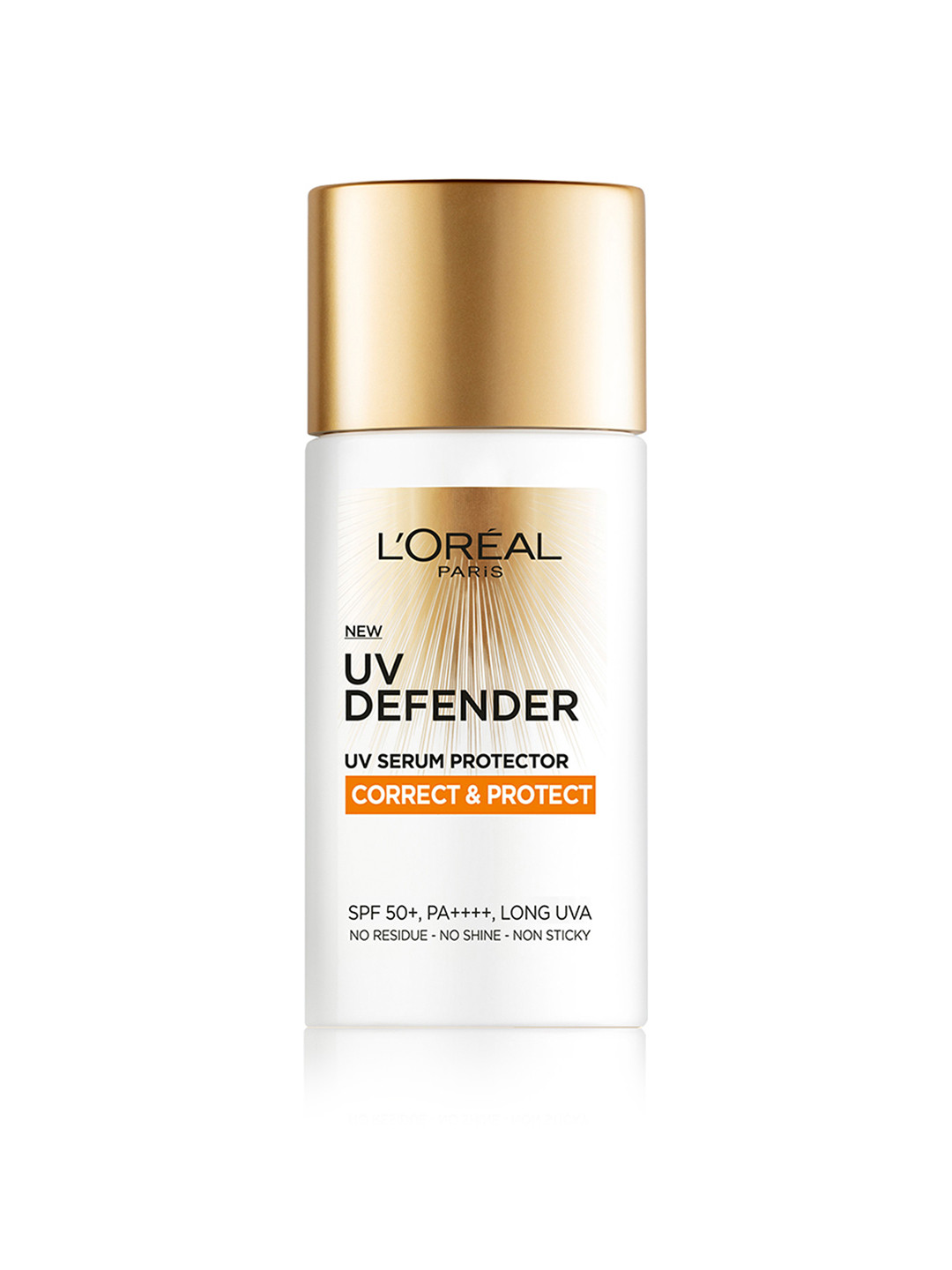 

LOreal Paris UV Defender Serum Protector Correct & Protect Sunscreen SPF 50+ - 50 ml, White