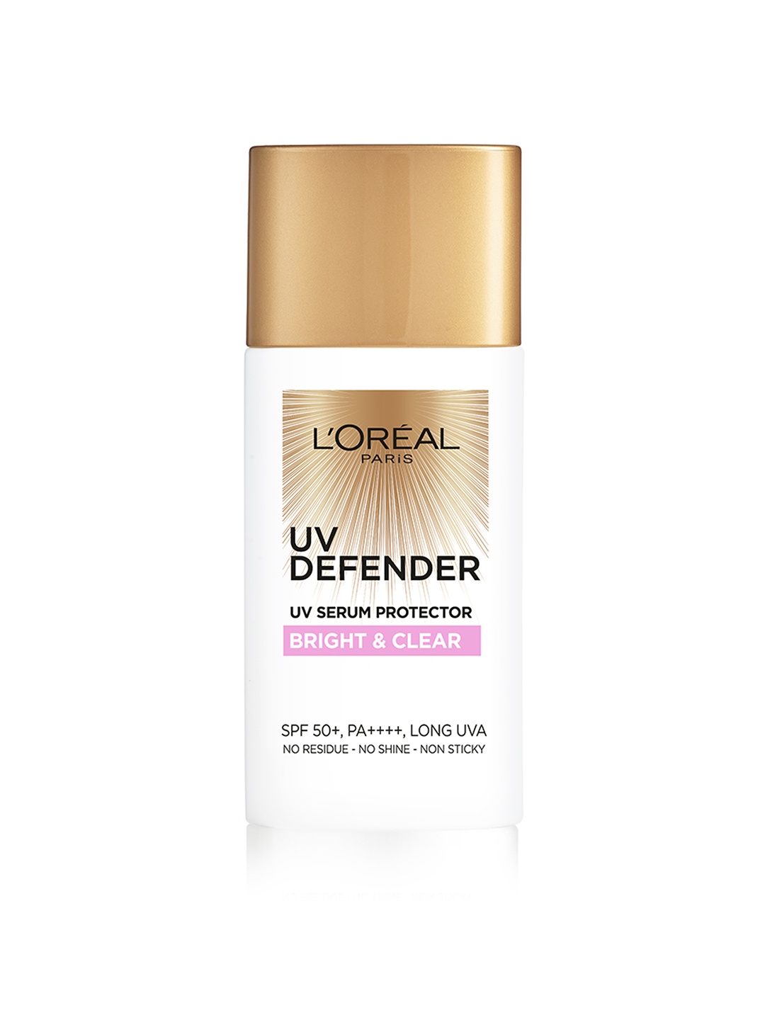 

LOreal Paris UV Defender Serum Protector Bright & Clear Sunscreen SPF 50+ - 50 ml, White