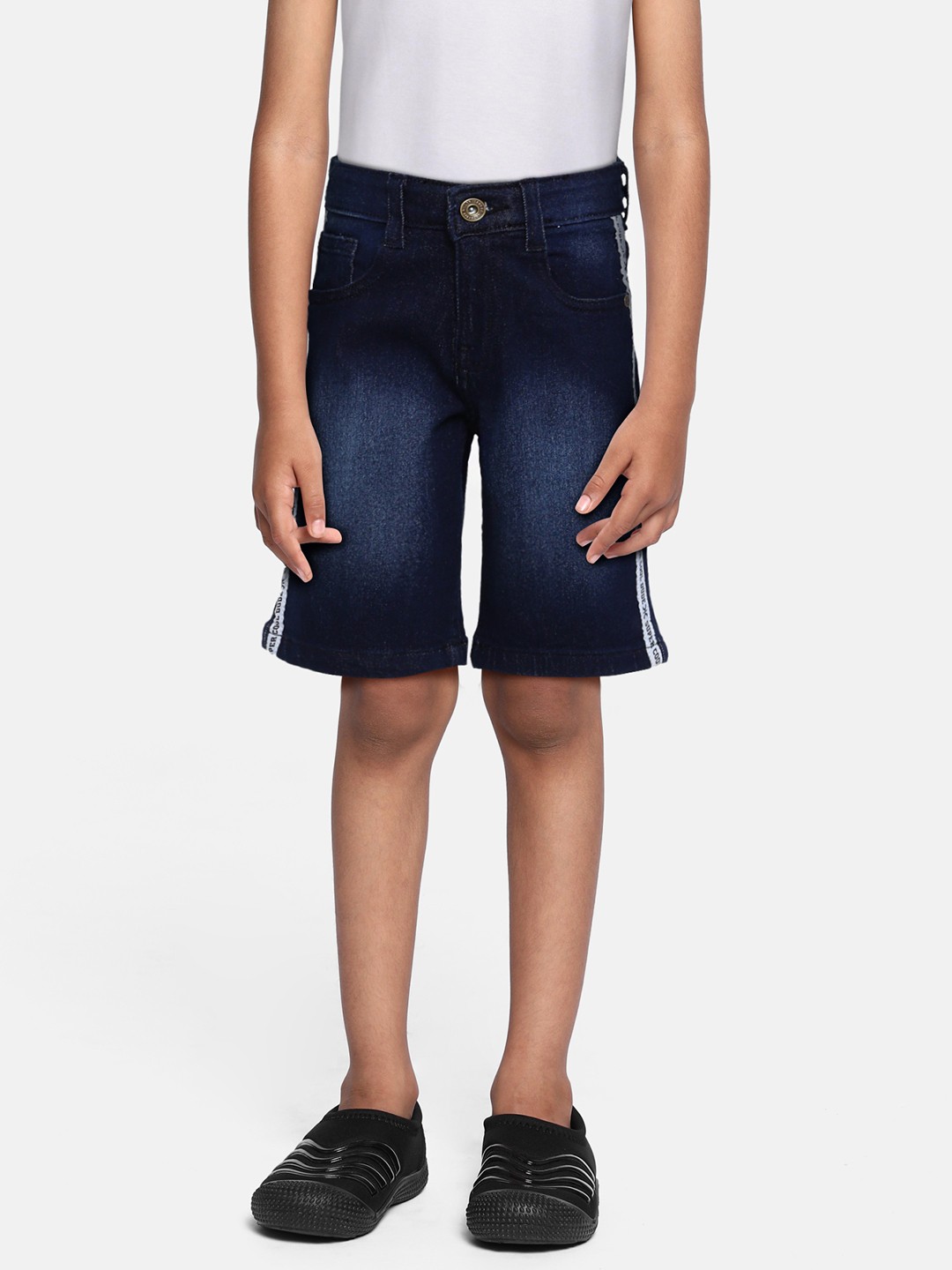 

Killer Boys Navy Blue Regular Fit Denim Shorts