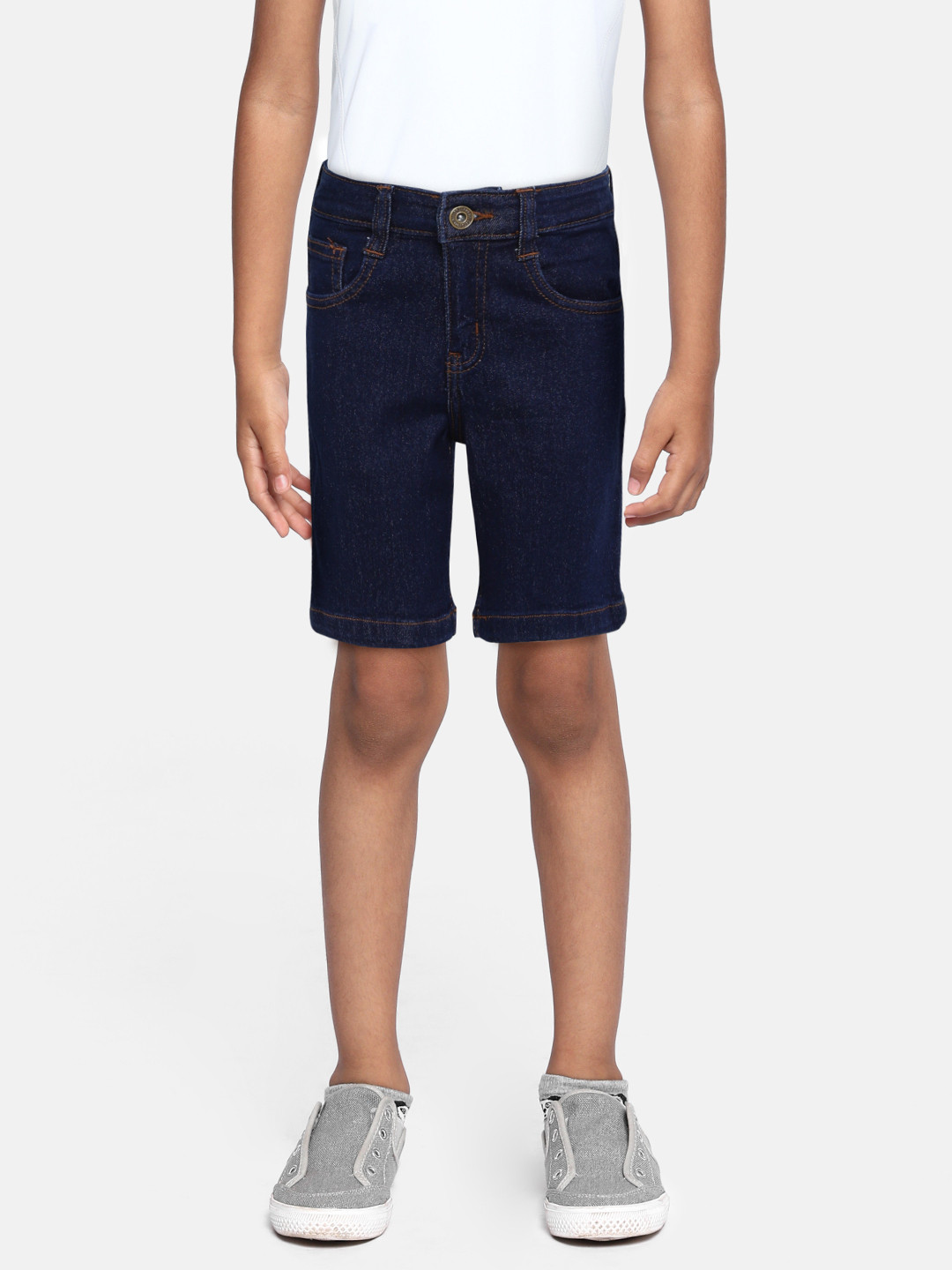 

Killer Boys Navy Blue Solid Denim Shorts