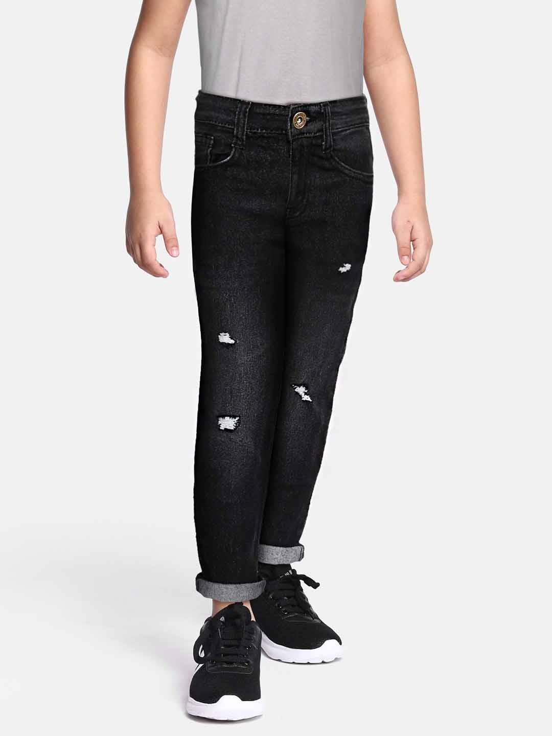 

Killer Boys Black Low Distress Light Fade Stretchable Jeans