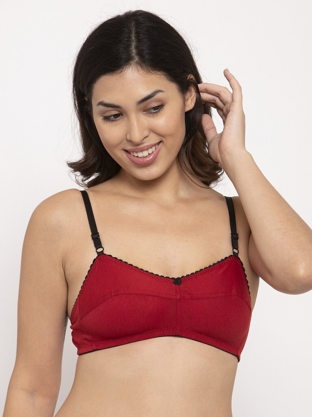 

Innocence Maroon Solid Non-Wired Everyday Bra