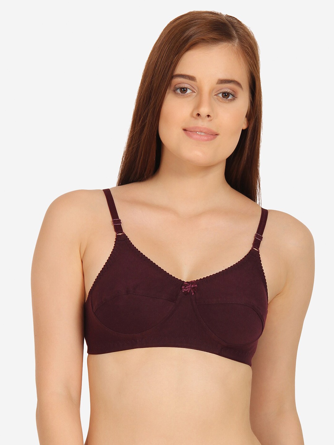 

Innocence Burgundy Solid Non-Padded Everyday Bra