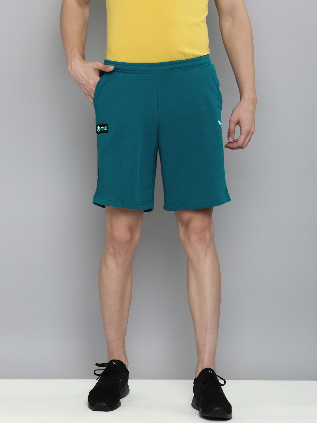 

PUMA Men Blue Mercedes AMG Petronas F1 Essentials Men's Shorts