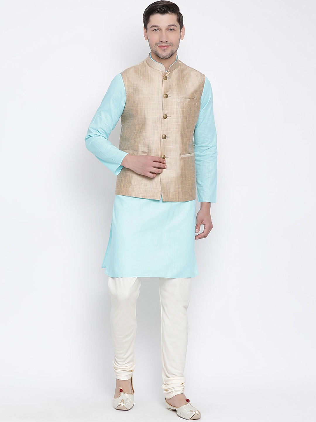 

VASTRAMAY Men Blue Kurta with Pyjamas