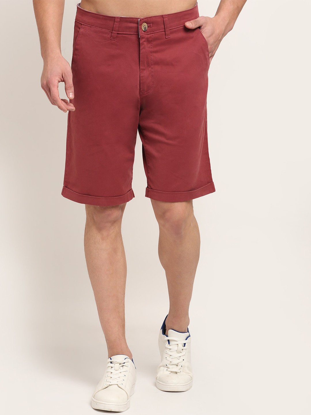 

Cantabil Men Rust Regular Fit Shorts