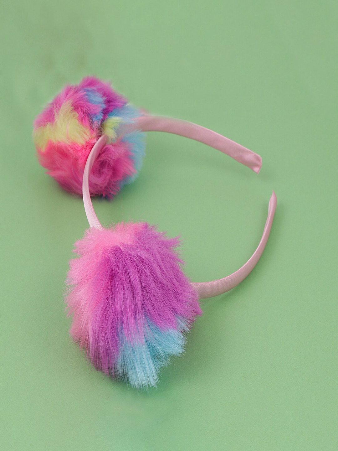 

Jewelz Women Pink & Blue Fur Hairband