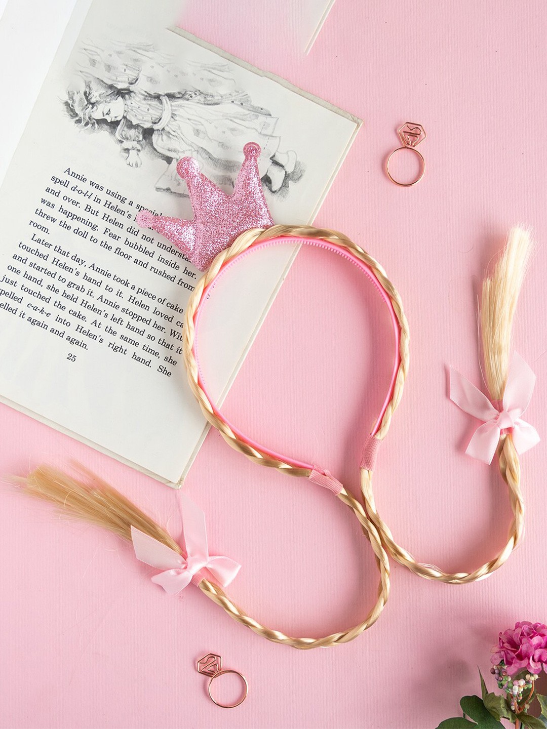 

Jewelz Women Pink & Gold-Toned Embellished Hairband