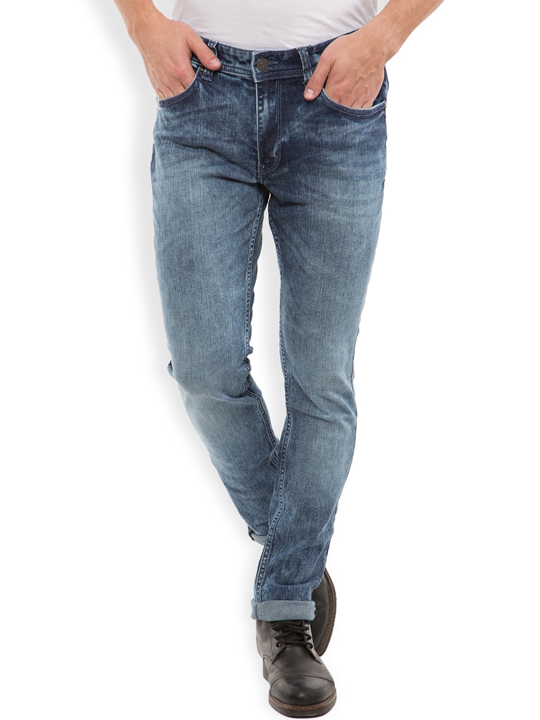 

LOCOMOTIVE Men Blue Slim Fit Mid-Rise Jeans